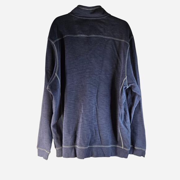 Tommy Bahamas navy blue quarter zip pull over size 3XL - Picture 2 of 7